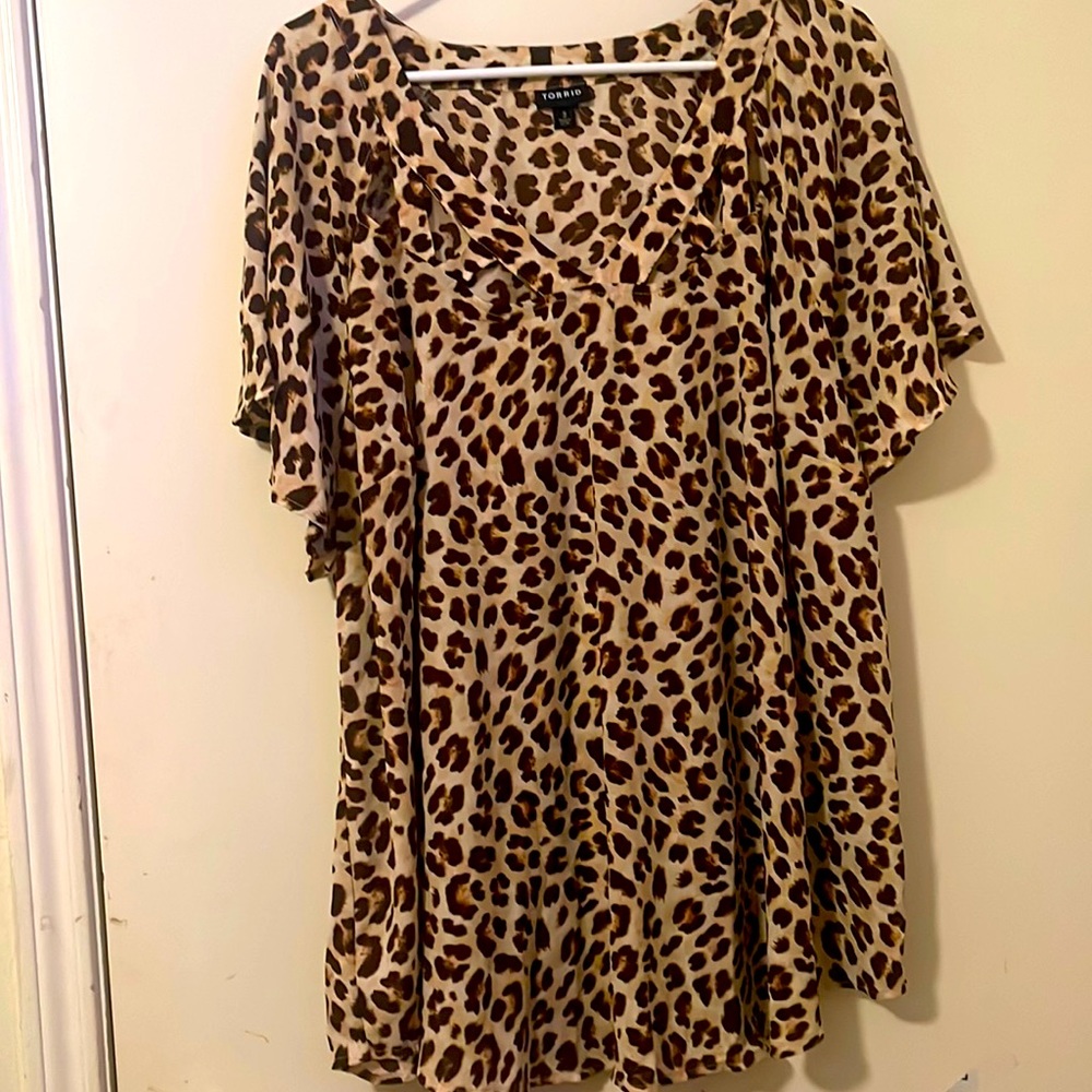 Torrid 3x Cheetah Print Blouse- Never Worn